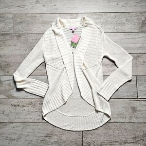 New Lilly Pulitzer Marla Knit Cardigan Cameo White